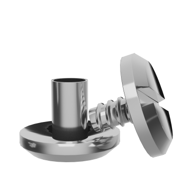 3.9 mm x 4 mm Silver Large Rivet