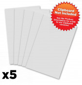 5 Pack - Vertical 11 x 17 MDF Clipboard Notepad - Blank