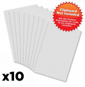 10 Pack - Vertical 11 x 17 MDF Clipboard Notepad - Blank