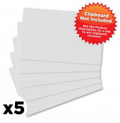 5 Pack - Horizontal 17 x 11 MDF Clipboard Notepad - Blank