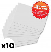10 Pack - Horizontal 17 x 11 MDF Clipboard Notepad - Blank