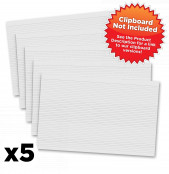 5 Pack - Horizontal 17 x 11 MDF Clipboard Notepad