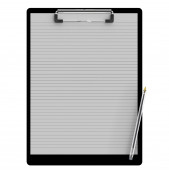 Letter Size 8.5 x 11 Aluminum Clipboard | Black