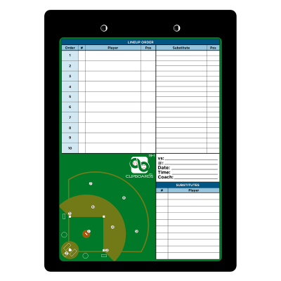 Flat Aluminum Baseball Clipboard 