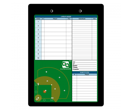 Flat Aluminum Baseball Clipboard 