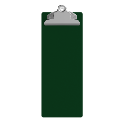 4.25 x 11 Aluminum Server Clipboard - Green