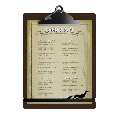 Large Clip HDF Menu Clipboard
