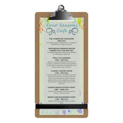 MDF Tall Menu Clipboard