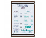 Large HDF Menu Board with Bands