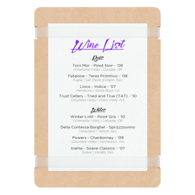 MDF Small Menu Holder