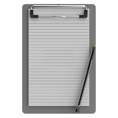Memo Size 5 x 8 Aluminum Clipboard | Silver