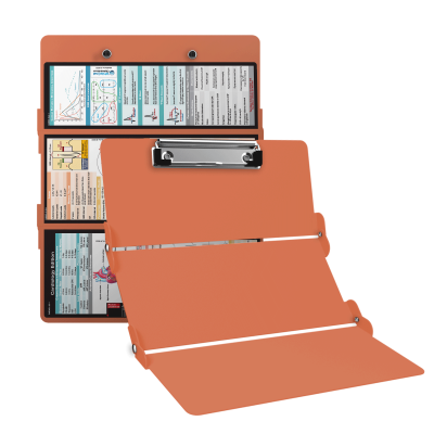WhiteCoat Clipboard® Trifold - Coral Cardiology Edition
