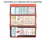 WhiteCoat Clipboard® Trifold - Coral Cardiology Edition