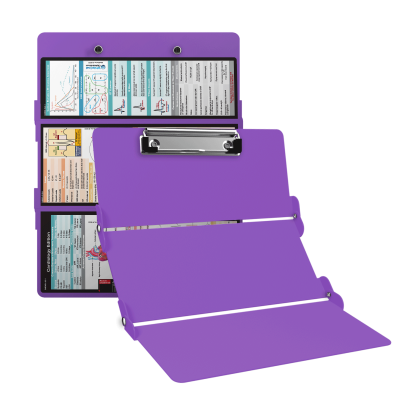 WhiteCoat Clipboard® Trifold - Lilac Cardiology Edition