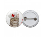 Nurse Kitty Pinback Button Nurse Kitty Pinback Button