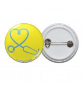 Stethoscope Heart Pinback Button