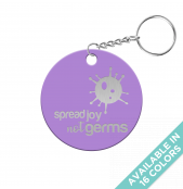 Spread Joy Not Germs Circle Keychain