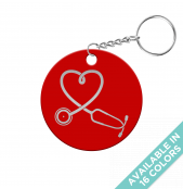 Steth Heart Circle Keychain