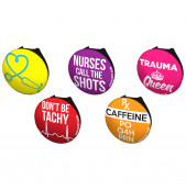 Witty Nurse Stethoscope Button Pack